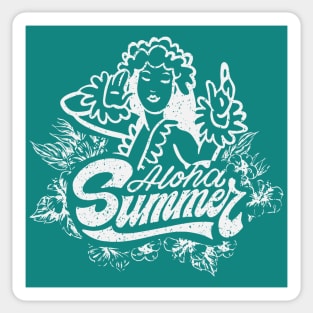 Aloha Summer // Vintage Hawaii Hula Dancer // Hawaiian Hula Girl Sticker